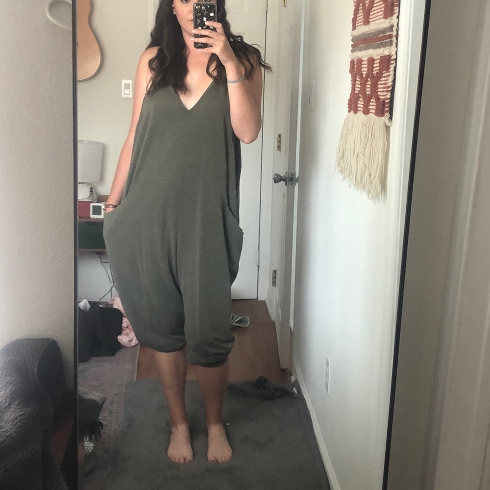 Wild fable olive overalls
